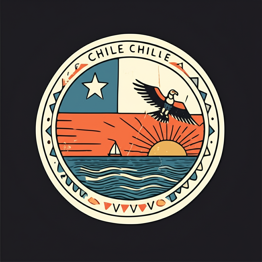 Vintage Chilean sticker doodle